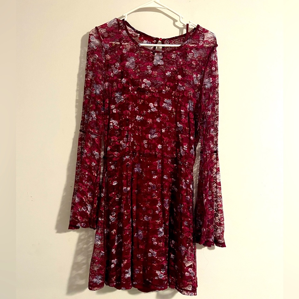 Burgundy dress